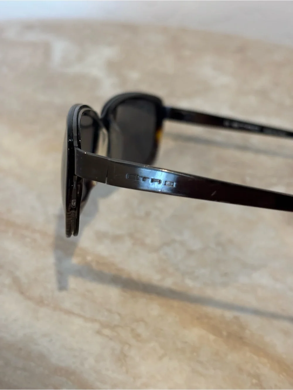 Etro SE 9560 Rectangular Metal and Tortiseshell Sunglasses